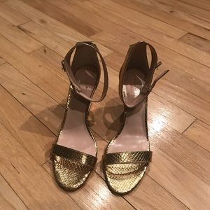 Kate Spade Ronia naked wedge sandal gold metallic